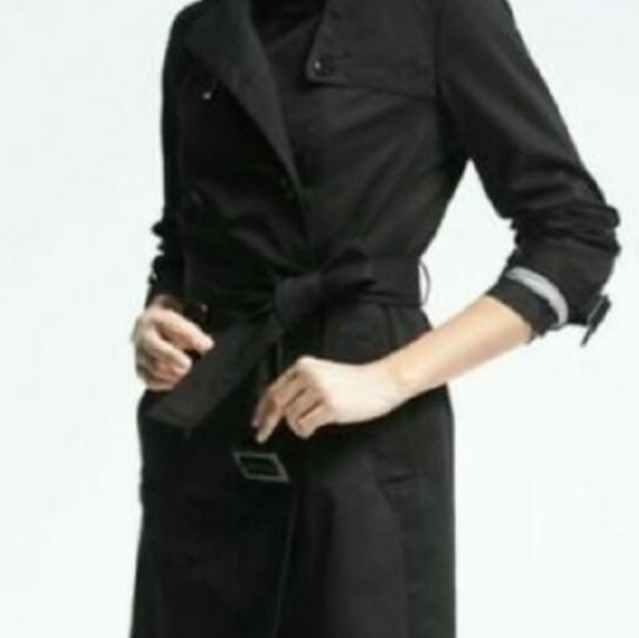 Black Banana Republic Trench Coat - Picture 2 of 4